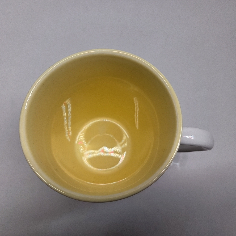 Stoneware Coffee Tea Mug "Special Friend" History And Heraldry Yellow Interior - Picture 2 of 4